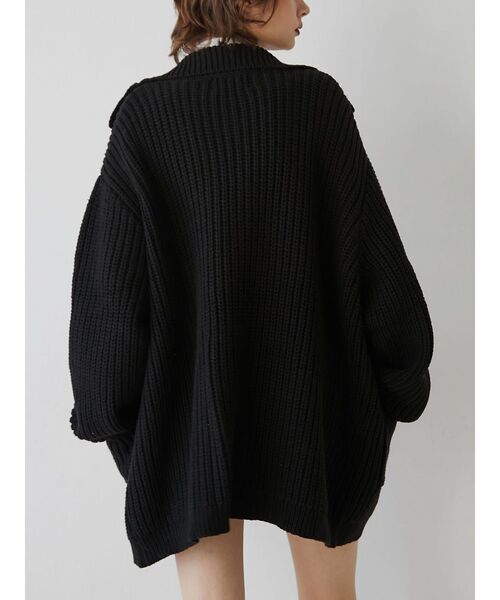 jouetie（ジュエティ）の「ルーズカラーニットカーデ（カーディガン/ボレロ・レディース・レッド/ピンク/グリーン/アイボリー/ブラック・MEDIUM）」の19枚目の写真