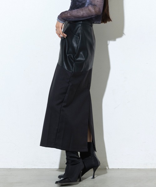 SEN TOKYO（セントーキョー）の「レザー美シルエット。異素材切り替え