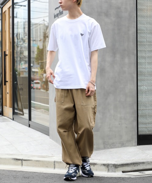 HANES(ヘインズ)の「【Hanes】BEEFY T-SHIRT 1P ワンポイントロゴ刺繍(Tシャツ/カットソー・メンズ・ブラック/ホワイト・L/M/XL)」の9枚目の写真