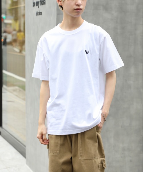HANES(ヘインズ)の「【Hanes】BEEFY T-SHIRT 1P ワンポイントロゴ刺繍(Tシャツ/カットソー・メンズ・ブラック/ホワイト・L/M/XL)」の22枚目の写真