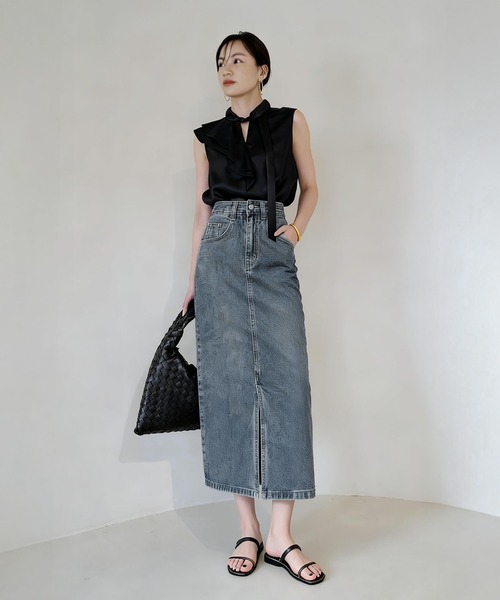 セール】デニム スカート（デニムスカート）｜BLANC FICELLE（ブラン