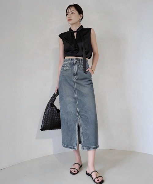 セール】デニム スカート（デニムスカート）｜BLANC FICELLE（ブラン