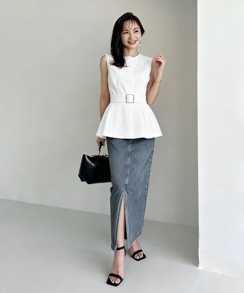 セール】デニム スカート（デニムスカート）｜BLANC FICELLE（ブラン