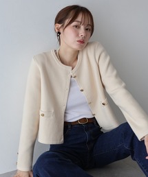 ジャケット/アウター カーディガン」に該当するホワイト/白色系