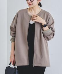 coen（コーエン）の「フリースボンディングWフェイスジップカーディガン（カーディガン/ボレロ）」