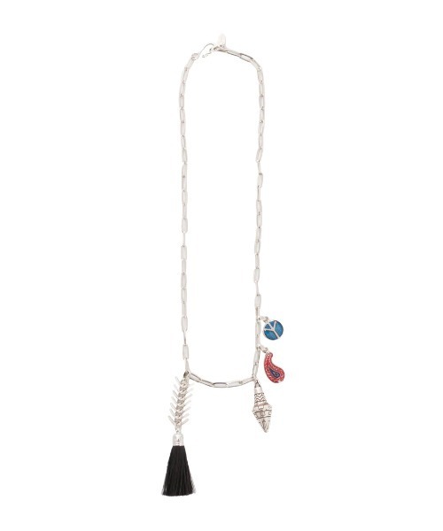 TOGA(トーガ)の「FRINGE CHAIN NECKLACE(ネックレス・レディース・ブラック/ホワイト・ONE SIZE)」の2枚目の写真