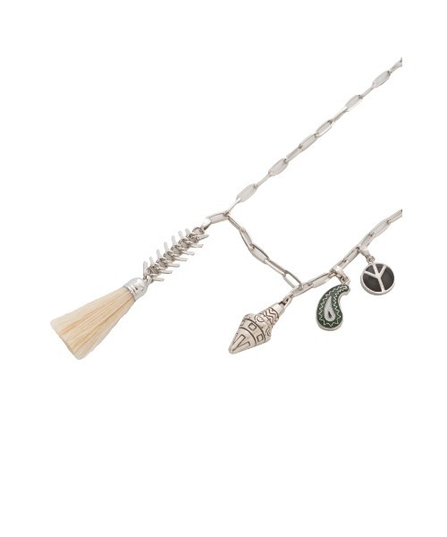 TOGA(トーガ)の「FRINGE CHAIN NECKLACE(ネックレス・レディース・ブラック/ホワイト・ONE SIZE)」の5枚目の写真