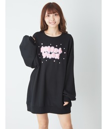 ♢ 強め ギャル 悪羅悪羅 クシュクシュ 長め 袖 ダイヤ ビッグ プリント ♢ 強め ギャル 悪羅悪羅 クシュクシュ 長め 袖 ダイヤ ビッグ