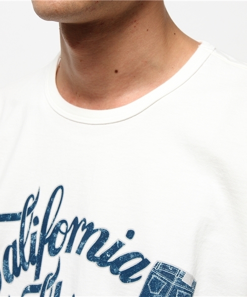 Denime（ドゥニーム）の「BASIC CUTSEW LONG-SLEEVE TEE 'CALIFORNIA WALKING' /ベーシックカットソーロンT（Tシャツ/カットソー・メンズ・ホワイト/グレー/イエロー・LARGE/MEDIUM/SMALL）」の11枚目の写真