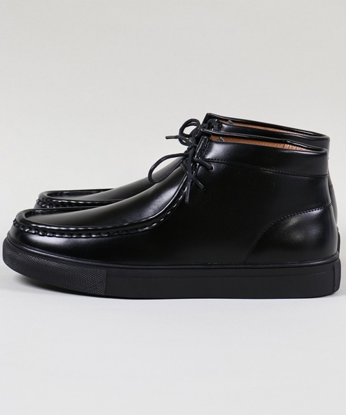 SPINNS(スピンズ)の「フェイクレザーメンズブーツ(ブーツ・メンズ・ブラック・M/L)」の3枚目の写真