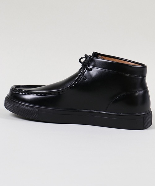 SPINNS(スピンズ)の「フェイクレザーメンズブーツ(ブーツ・メンズ・ブラック・M/L)」の5枚目の写真