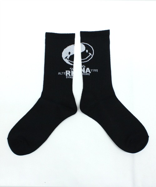 RNA（アールエヌエー）の「E4942 ＢＩＧニコリブソックス（ソックス/靴下・レディース・ブラック/ホワイト/ライム/レッド・FREE）」の3枚目の写真