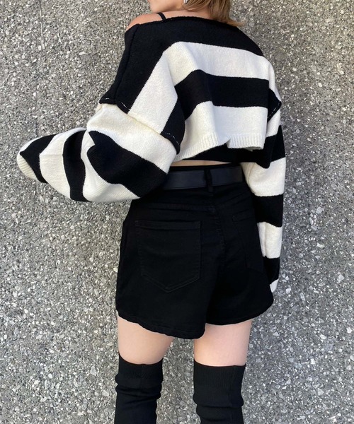 ENVYM＊ローゲージルーズニット ENVYM（アンビー）の「ボーダールーズニット（ニット/セーター）」 - WEAR