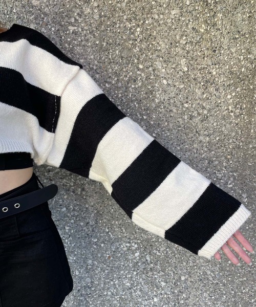 ENVYM（アンビー）の「ボーダールーズニット（ニット/セーター）」 - WEAR
