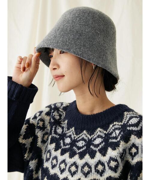 CRAFT STANDARD BOUTIQUE(クラフトスタンダードブティック)の「サーモベルハット(ハット・レディース・グレー/ブラック・FREE)」の3枚目の写真