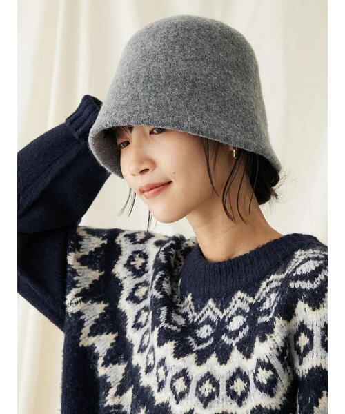 CRAFT STANDARD BOUTIQUE(クラフトスタンダードブティック)の「サーモベルハット(ハット・レディース・グレー/ブラック・FREE)」の6枚目の写真