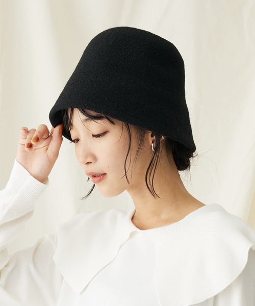 CRAFT STANDARD BOUTIQUE(クラフトスタンダードブティック)の「サーモベルハット(ハット・レディース・グレー/ブラック・FREE)」の2枚目の写真