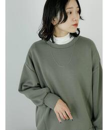 Samansa Mos2 blue | ダンボールニットプルオーバー(Tシャツ/カットソー)