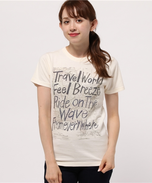 OUTLET(アウトレット)の「【Ciaopanic】スクリーンスターズトラベルプリントTee(Tシャツ/カットソー・レディース・グレー/ホワイト・FREE)」の2枚目の写真