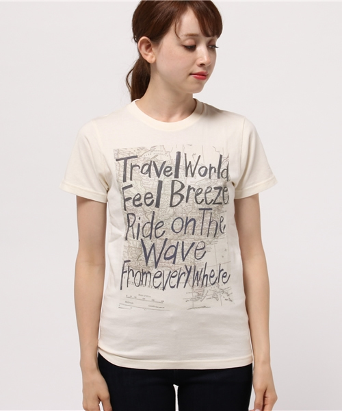 OUTLET(アウトレット)の「【Ciaopanic】スクリーンスターズトラベルプリントTee(Tシャツ/カットソー・レディース・グレー/ホワイト・FREE)」の3枚目の写真