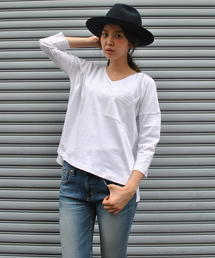 MILKFED. | V-NECK POCKET H/S TEE(Tシャツ/カットソー)