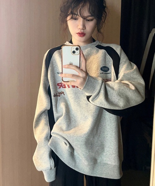 MGV（エムジーヴィー）の「スポーティーロゴスウェット（スウェット・レディース・グレー・LARGE/X-LARGE/MEDIUM）」の4枚目の写真