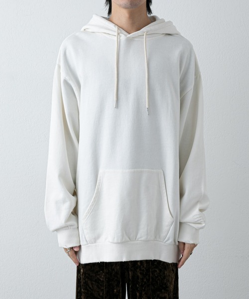 COLONY 2139（コロニートゥーワンスリーナイン）の「ピグメントダメージ裏毛パーカー（パーカー・メンズ・ブラック/アイボリー・LARGE/MEDIUM）」の9枚目の写真