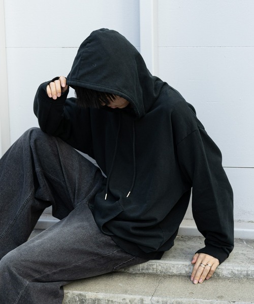 COLONY 2139（コロニートゥーワンスリーナイン）の「ピグメントダメージ裏毛パーカー（パーカー・メンズ・ブラック/アイボリー・LARGE/MEDIUM）」の8枚目の写真