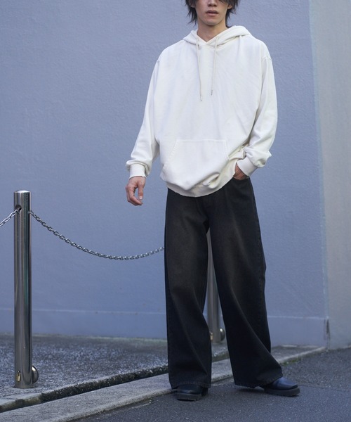 COLONY 2139（コロニートゥーワンスリーナイン）の「ピグメントダメージ裏毛パーカー（パーカー・メンズ・ブラック/アイボリー・LARGE/MEDIUM）」の22枚目の写真