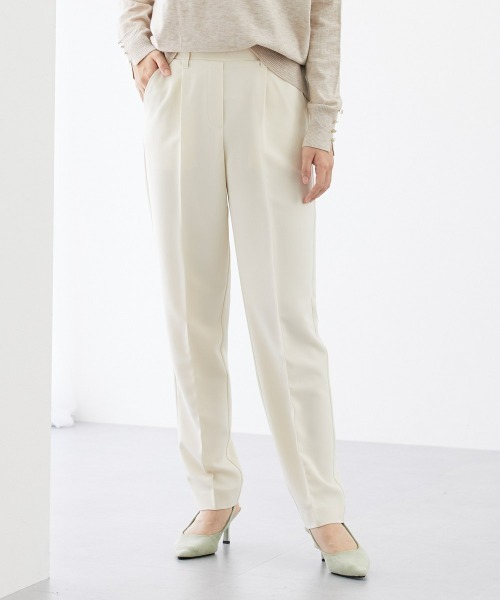 nissen（ニッセン）の「【低身長/高身長サイズ有】ストレッチきれい見えテーパードパンツ（Petitjo/slattgir.）（スラックス・レディース・ネイビー/グレイッシュブルー/ブラック/ベージュ/スモーキーグリーン系/モカ/アイボリー/グレー/ライトブルー/ブラウン・TM1/TL1/TLL1/T3L1/T4L1/T5L1/TS1/TM2/TL2/T4L2/T5L2/TS2/TLL2/T3L2/PSS2/PL1/PM1/PSS1/PS2/PS1/PL2/PM2/M/LL/L/3L）」の16枚目の写真