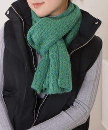 AURALEE グリーン ニットマフラー ニット BRUSHED SUPER KID MOHAIR