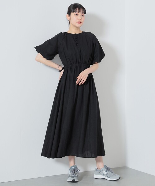 【タグ付き】BEAMS ボリュームスリーブワンピース  オケージョン　フォーマル BEAMS HEART ワンピース ボリューム スリーブ タック : ZOZOTOWN
