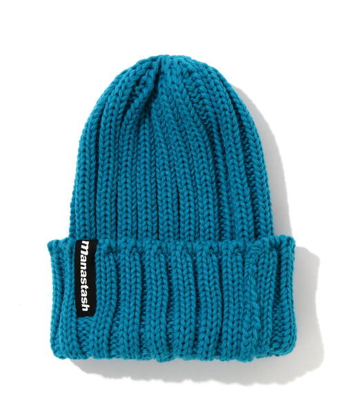 MANASTASH(マナスタッシュ)の「MANASTASH/マナスタッシュ/90'S LOGO BEANIE II/ロゴビーニー(ニットキャップ/ビーニー・メンズ・ブラック/オリーブ系/ブルー/レッド系その他4/イエロー/その他17/パープル/ネイビー・F)」の5枚目の写真