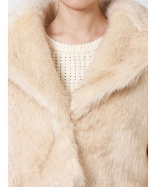 EVRIS（エヴリス）の「ショートフェイクファーコート（ブルゾン・レディース・ブルー/ベージュ・FREE）」の18枚目の写真