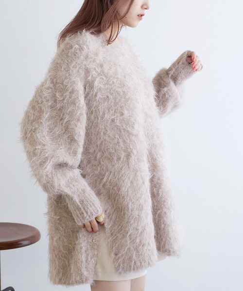 w closet（ダブルクローゼット）の「後ろリボンニットプルオーバー