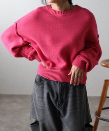 COMMRE | ショートフォルムアウトリンキングニットプルオーバー(ニット/セーター)