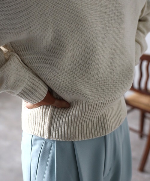 COMMRE（コムル）の「ショートフォルムアウトリンキングニットプルオーバー（ニット/セーター・レディース・サックスブルー/アイボリー/ピンク・FREE）」の15枚目の写真