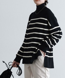 Pierrot | [吸湿発熱] ハイネックサイドスリットニット(ニット/セーター)