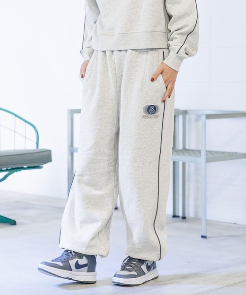 PBLIM（ページボーイリム）の「PBLIM/カラーパイピングスウェットパンツ（スウェットパンツ・レディース・グレー/ネイビー・FREE）」の5枚目の写真