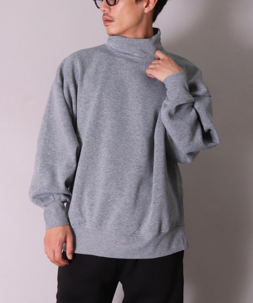 BAYBLO（ベイブロ）の「(DV)【ユニセックス】ドルマンスリーブ ハイネック スウェット プルオーバー（スウェット・メンズ・チャコールグレー/ブラック/ライトベージュ/パープル/杢グレー・LARGE/MEDIUM/X-LARGE）」の3枚目の写真