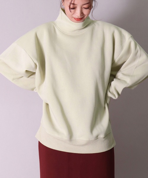 BAYBLO（ベイブロ）の「(DV)【ユニセックス】ドルマンスリーブ ハイネック スウェット プルオーバー（スウェット・メンズ・チャコールグレー/ブラック/ライトベージュ/パープル/杢グレー・LARGE/MEDIUM/X-LARGE）」の4枚目の写真