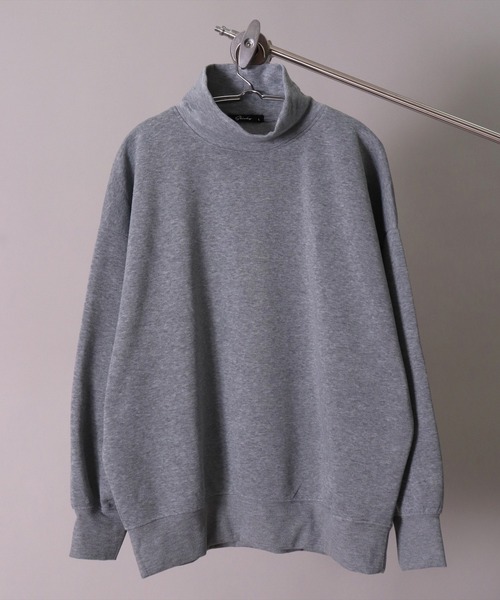 BAYBLO（ベイブロ）の「(DV)【ユニセックス】ドルマンスリーブ ハイネック スウェット プルオーバー（スウェット・メンズ・チャコールグレー/ブラック/ライトベージュ/パープル/杢グレー・LARGE/MEDIUM/X-LARGE）」の18枚目の写真