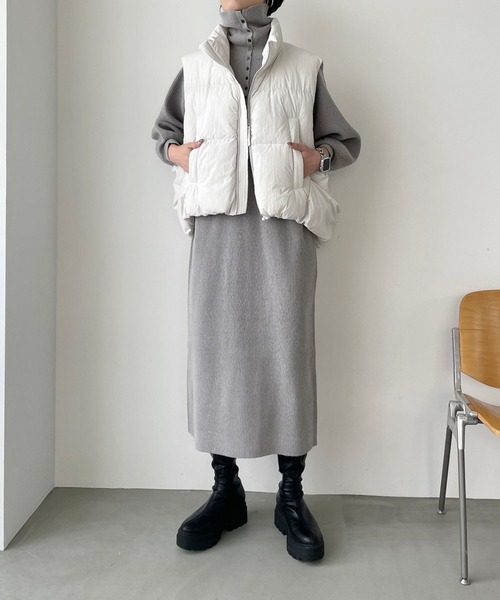 LOWRYS FARM（ローリーズファーム）の「ソデボリュームニットワンピース　968630（ワンピース・レディース・パープル/グレー/ブラック・FREE）」の6枚目の写真