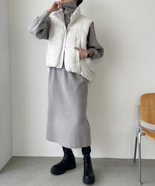 LOWRYS FARM（ローリーズファーム）の「ソデボリュームニットワンピース　968630（ワンピース・レディース・パープル/グレー/ブラック・FREE）」の11枚目の写真