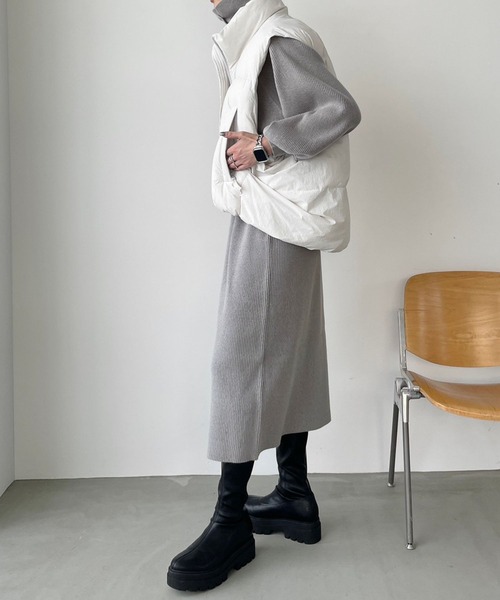 LOWRYS FARM（ローリーズファーム）の「ソデボリュームニットワンピース　968630（ワンピース・レディース・パープル/グレー/ブラック・FREE）」の12枚目の写真