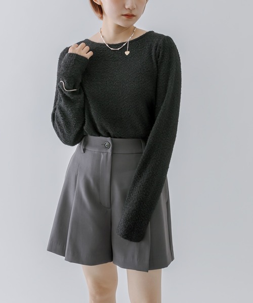 mline（エムライン）の「[mline]ギャザーシャギートップス（Tシャツ/カットソー・レディース・ブラック/オフホワイト・FREE）」の19枚目の写真