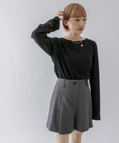 mline（エムライン）の「[mline]ギャザーシャギートップス（Tシャツ/カットソー・レディース・ブラック/オフホワイト・FREE）」の20枚目の写真