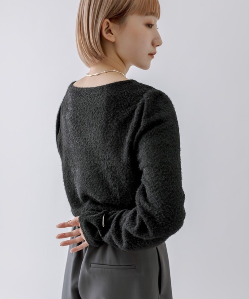 mline（エムライン）の「[mline]ギャザーシャギートップス（Tシャツ/カットソー・レディース・ブラック/オフホワイト・FREE）」の22枚目の写真