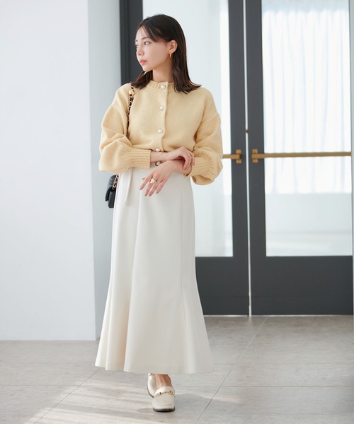 VIS（ビス）の「【洗える・防シワ】美easy裏起毛マーメイドスカート（スカート・レディース・ブラック/ホワイト系その他5/ベージュ系その他・SS/S/L/M）」の11枚目の写真