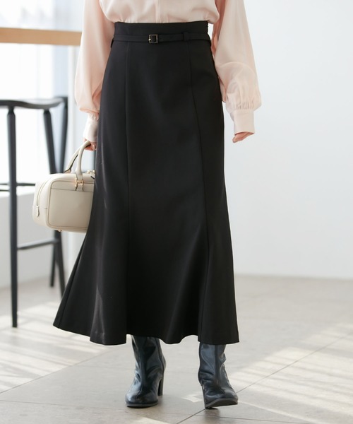 VIS（ビス）の「【洗える・防シワ】美easy裏起毛マーメイドスカート（スカート・レディース・ブラック/ホワイト系その他5/ベージュ系その他・SS/S/L/M）」の13枚目の写真